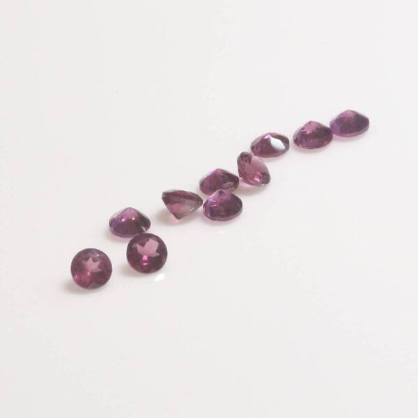 キレイなワインカラーガーネット 3mmラウンド 10個1.40ct