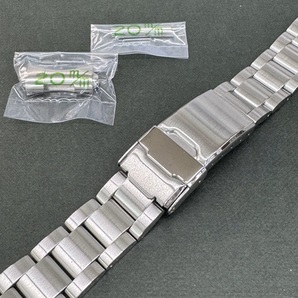 送料無料★特価 新品★BAMBI OSCAR 時計バンド 9mm(弓カン 直カン 20mm) ステンレス 無垢 ブロックダブルロック★バンビ正規品 13,200円