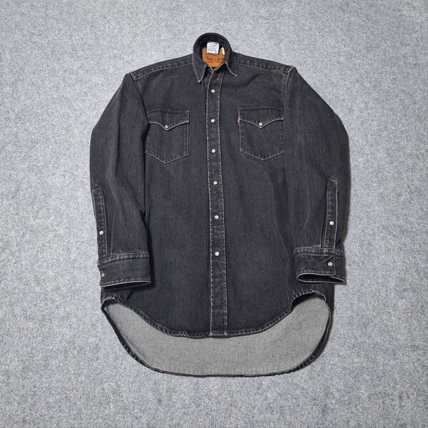 希少 vetements ヴェトモン リーバイス 黒 デニムシャツ