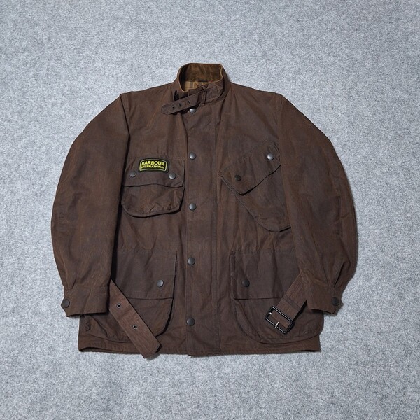スペシャル 英国製 限定色 ダークブラウン ラスティック 38 バブアー インターナショナル 90s 00s Barbour international