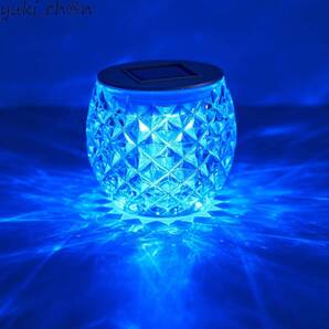 LEDソーラーライト LEDライト 切子 10cm RGB変色タイプ ガーデンライト 屋外 庭 防水 電気代不要 クリスマス