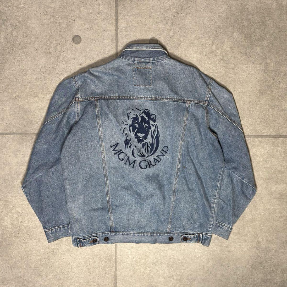 Gジャン デニムジャケット 90s ライオン バック刺繍 短丈 アメカジ 当時物 9,448円