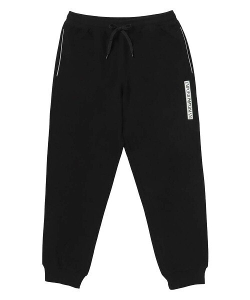 EMPORIO ARMANI エンポリオ アルマーニ BRUSHED TERRY コットン スウェット ボトムス ラウンジウェア ズボン メンズ 54085730 ブラック L