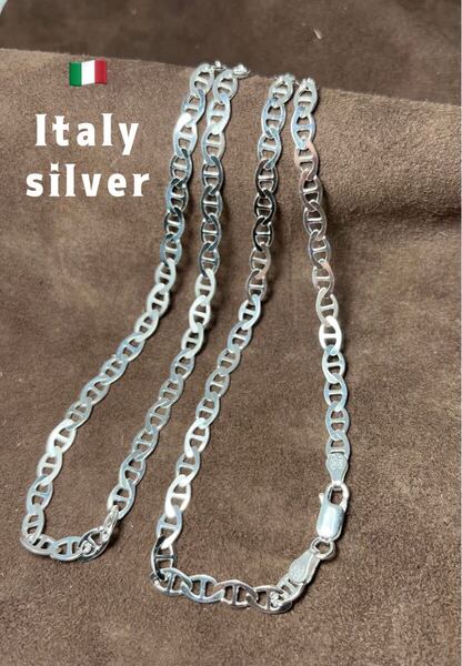 LMF-13-22DみC ITALYイタリア製スターリングシルバーチェーンSILVER925ネックレスCみ