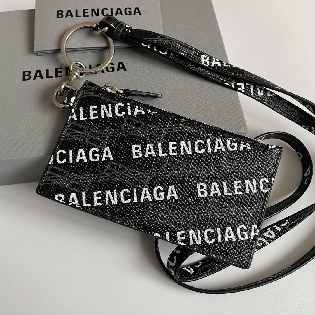 BALENCIAGA バレンシアガ カードケース ネックストラップ付き