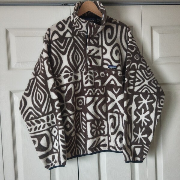 90s Patagonia シンチラスナップT アイランドブロック カナダ製サイズ M スナップT