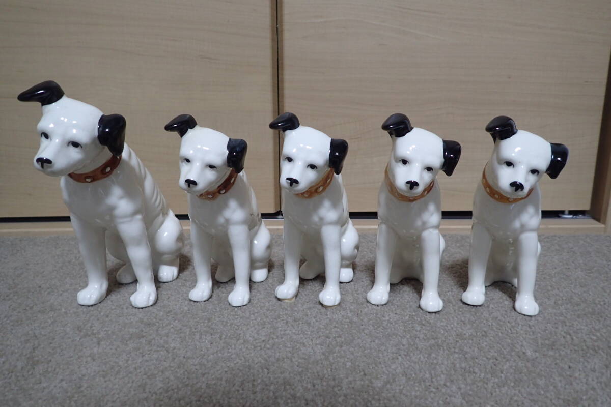 ビクター犬 ニッパー君 陶器 置物 レトロ レア(キャラクター