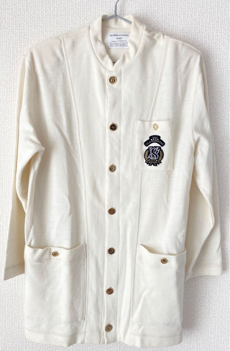 VALENZA PO SPORTS バレンザポースポーツ 金色釦ホワイトカーディ