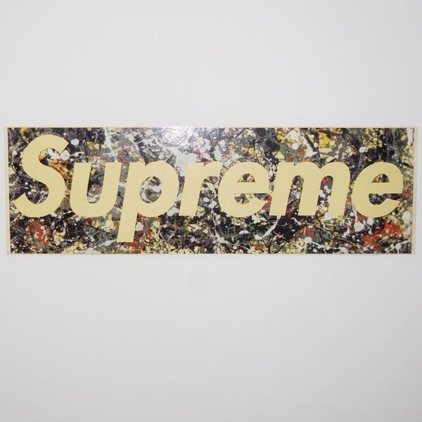 希少 Supreme Jackson Pollock Box Logo Sticker ジャクソン ポロック ボックスロゴ ステッカー