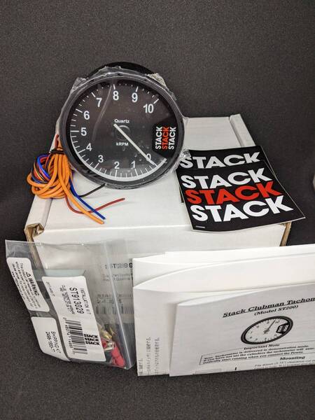一年保証!スタックST200 タコメーター 0~10000RPM黒送料無料