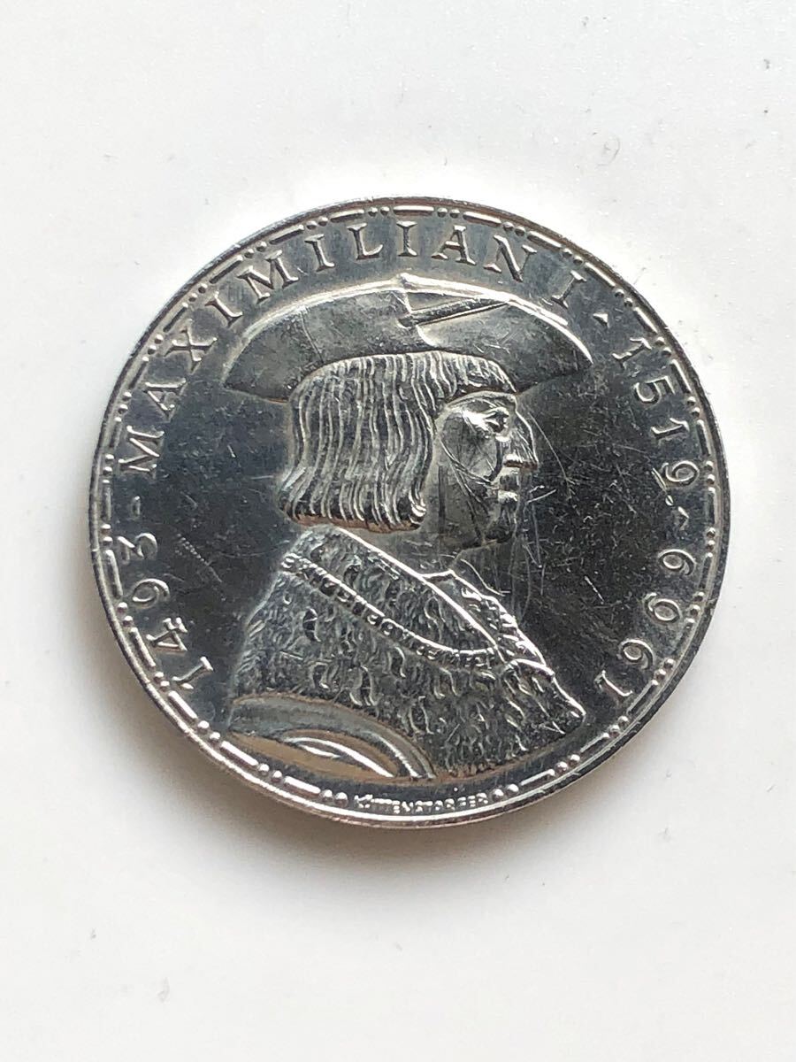 オーストリア シューベルト没後150年 50シリング銀貨 1978年