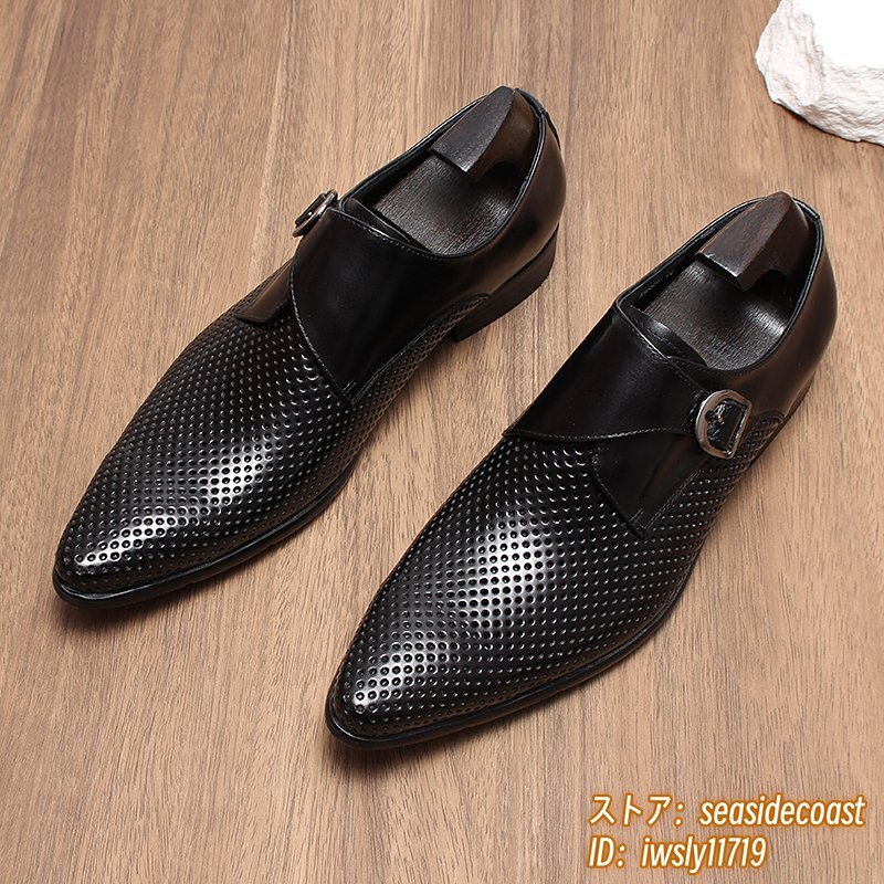 超希少★定価12万 新品 本革 革靴 モンクストラップ 職人手作り 彫り ビジネスシューズ 牛革レザーシューズ メンズ 紳士靴 通気 黒 27.0cm 超希少★定価12万 新品 本革 革靴 モンクストラップ 職人手作り 彫り ビジネスシューズ 牛革レザーシューズ メンズ 紳士靴 通気 黒 27.0cm