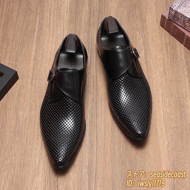 超希少★定価12万 新品 本革 革靴 モンクストラップ 職人手作り 彫り ビジネスシューズ 牛革レザーシューズ メンズ 紳士靴 通気 黒 27.0cm 超希少★定価12万 新品 本革 革靴 モンクストラップ 職人手作り 彫り ビジネスシューズ 牛革レザーシューズ メンズ 紳士靴 通気 黒 27.0cm