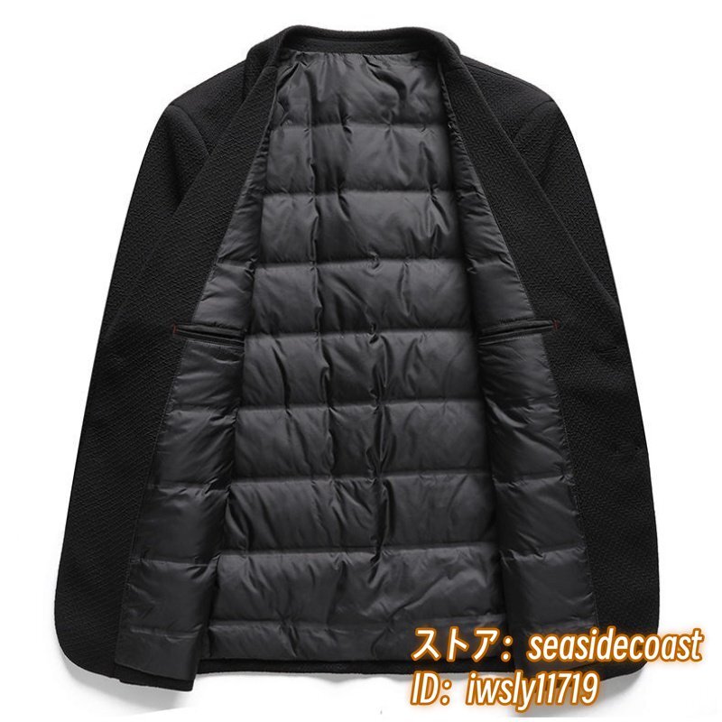 冬新品*グースダウンジャケット メンズ テーラードジャケット ブレザー 紳士服 背広 超防寒 厚手 スーツジャケット アウター 珈琲色 L 冬新品*グースダウンジャケット メンズ テーラードジャケット ブレザー 紳士服 背広 超防寒 厚手 スーツジャケット アウター 珈琲色 L