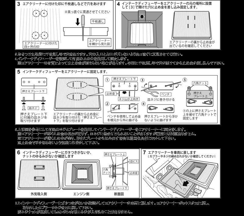 [シエクル_ID]BPE レガシィアウトバック(EZ30_H15/9ーH21/5)用スタンダードインテークディフューザー(純正エアクリーナー用)[ID-SD]