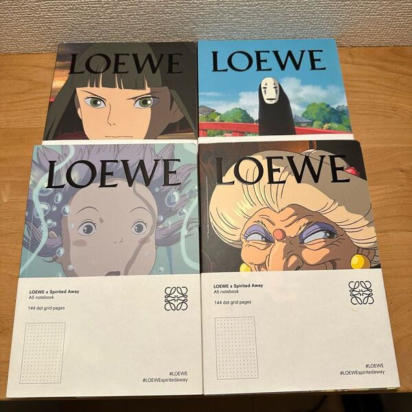 未使用 LOEWE ロエベ 千尋 ハク カオナシ 湯婆婆 ステーショナリー メモ帳 ノート ジブリコラボ 千と千尋の神隠し ノートブック
