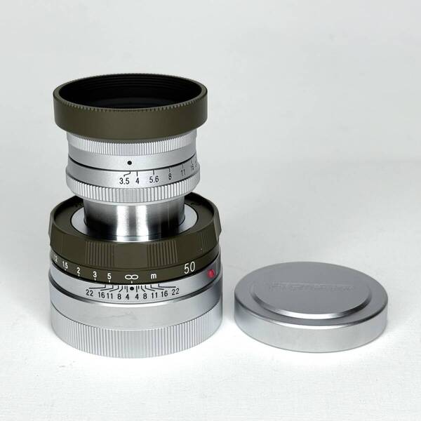 未開封品 フォクトレンダーAPO-LANTHAR 50mm F3.5 VM Limited オリーブ 出品撮影の為開封しました。化粧箱にわずかなスレあります。