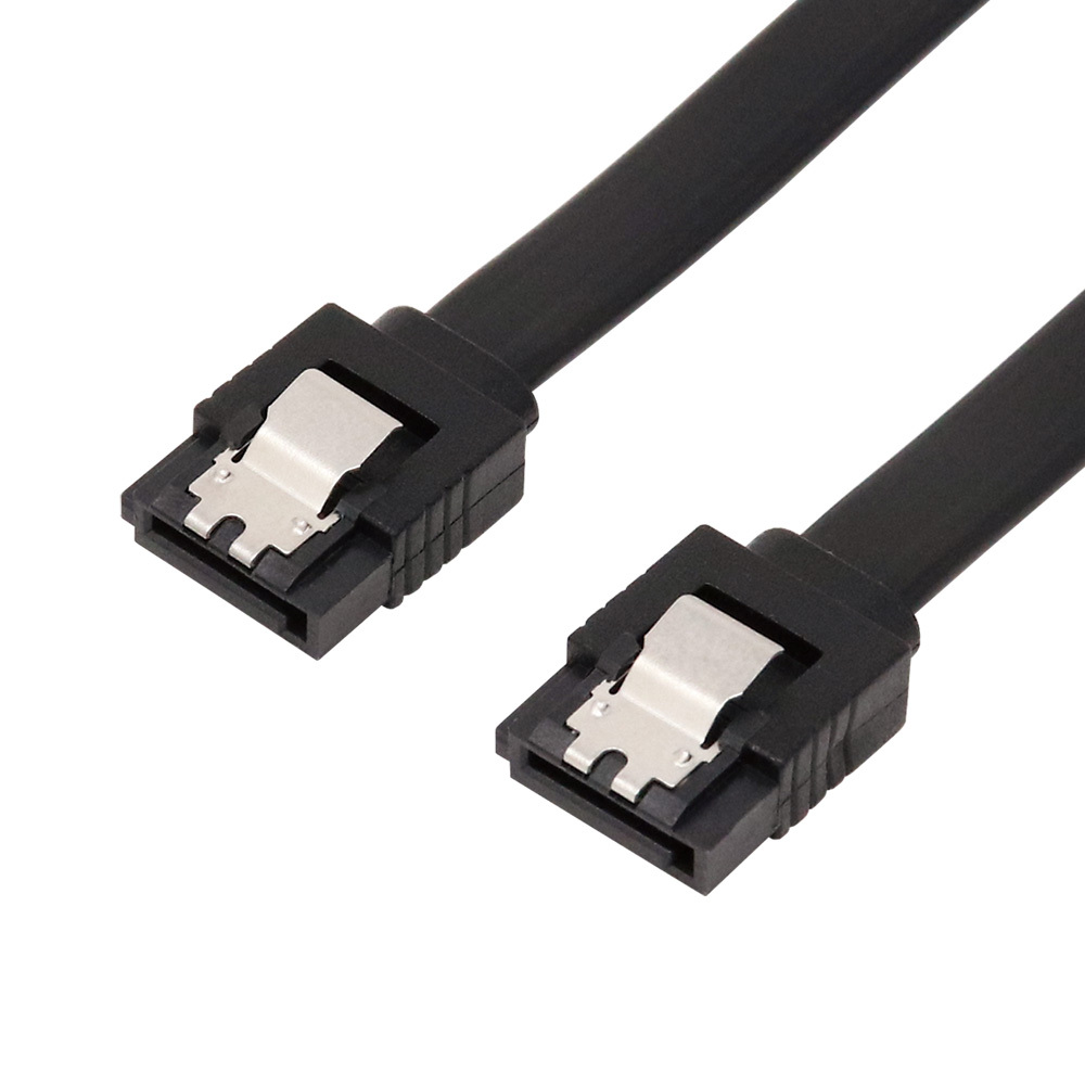 シリアルATAケーブル 35cm Ainex SAT-6135BK ラッチ付 ブ