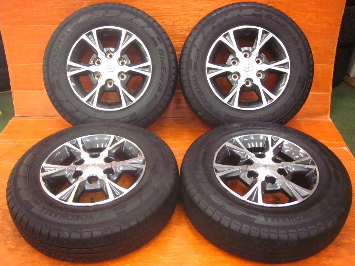 【Y4 トヨタ 200系 ハイエース 純正 オプション アルミ 15インチ 6.0J +35 PCD139.7 6H ヨコハマ BluEarth-Van RY55C 195/80R15 107/105N