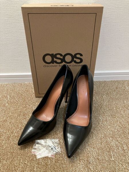J039-③☆送料無料☆美品 asos/エイソス『103605680 F102365 ASOS DESIGN Penza UK3 US5』 ヒール パンプス サイズ:21.5~22.0cm相当