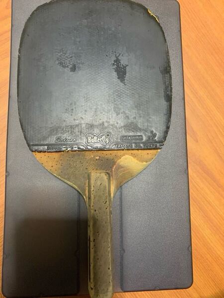 【レア】卓球ラケット ペンホルダー 日本式 タマス ラケット入れ付き JTTAA公認卓球ラケット