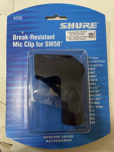 SHURE A25D新品マイクホルダ- 定\1,700 SHURE新品余剰50%OFF