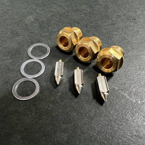 送料無料 MADE IN JAPAN KH400 350SS キャブレター フロートバルブ セット新品 ニードルバルブ マッハⅡ