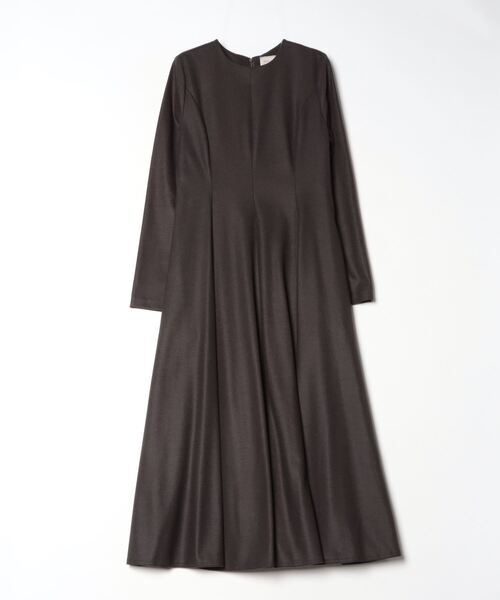 「UNITED ARROWS」 長袖ワンピース 38 ダークブラウン レディース