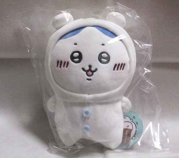 ちいかわ ナガノのくま ちいかわにかぶられたぬいぐるみS ハチワレ マスコット ぬいぐるみ