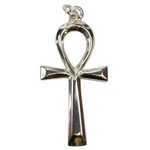 AzureGreen: Large Silver Ankh Pendant