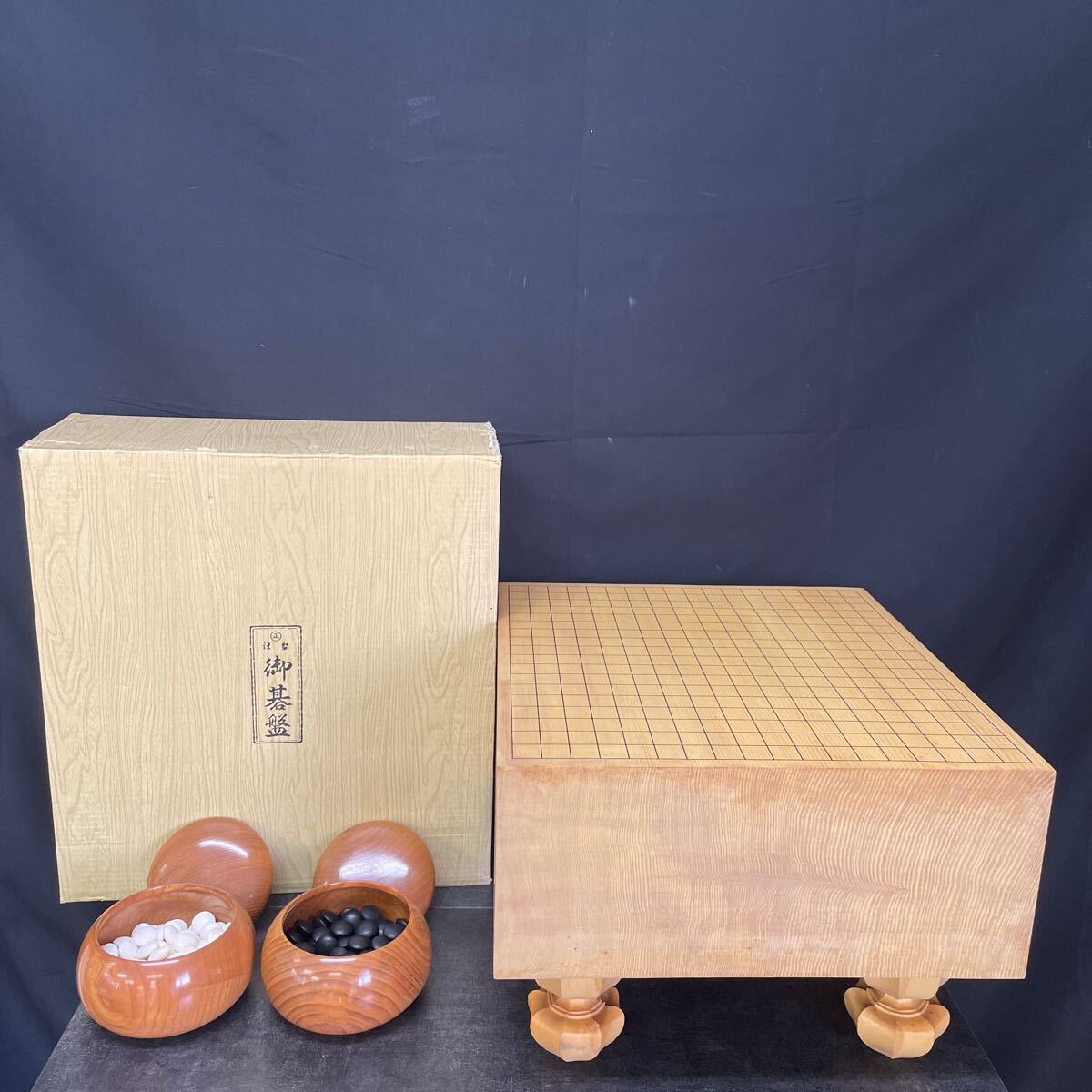 C846 丸正 謹製御碁盤 脚なし 木製 品 卓上(囲碁)｜売買された
