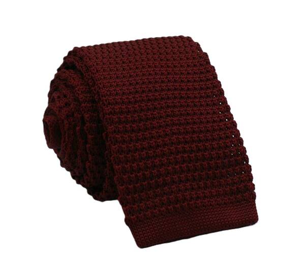 【新品】送料無料 Helios SOLID KNIT TIE WINE・ニットタイ・メンズ・ビジネス・フォーマル・カジュアル・冠婚葬祭・プレゼント・無地