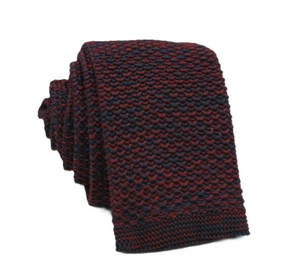 【新品】送料無料 Helios 横編 KNIT TIE WINE・ニットタイ・メンズ・ビジネス・フォーマル・カジュアル・冠婚葬祭・プレゼント・ミックス