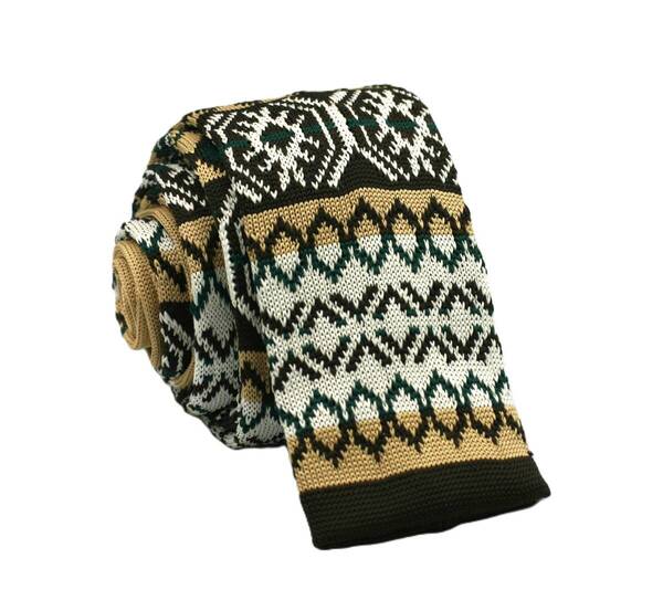 【新品】送料無料 Helios NATIVE KNIT TIE BROWN・ニットタイ・メンズ・ビジネス・フォーマル・カジュアル・冠婚葬祭・プレゼント・柄