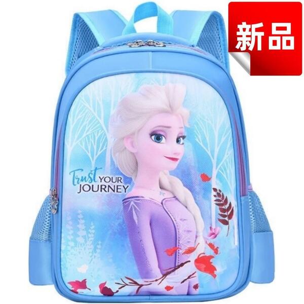 新品 アナ雪 子供用バックパック エルサ キッズリュック ブルー 軽量 撥水