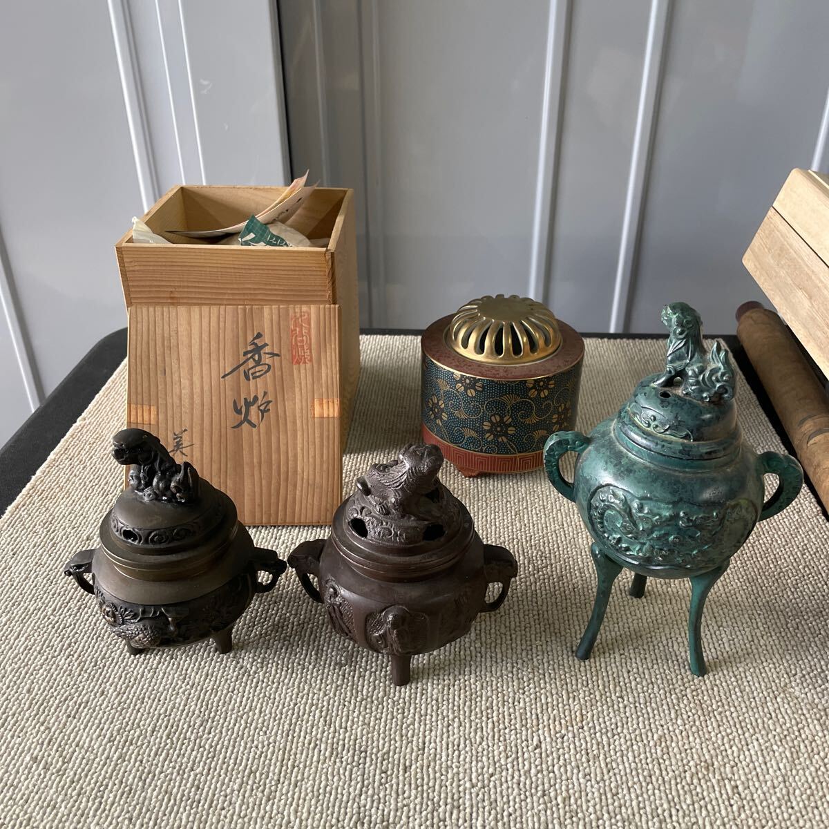 Yahoo!オークション -「香炉 獅子 銅」(工芸品) の落札相場