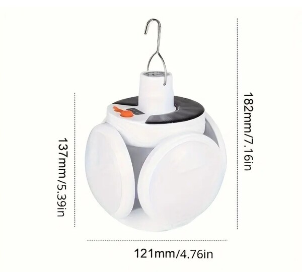 1pc ソーラー充電式LEDキャンプライト☆USB充電式屋外フットボールランプ☆省エネソーラーバッテリー駆動☆36V☆キャンプ&屋台照明用