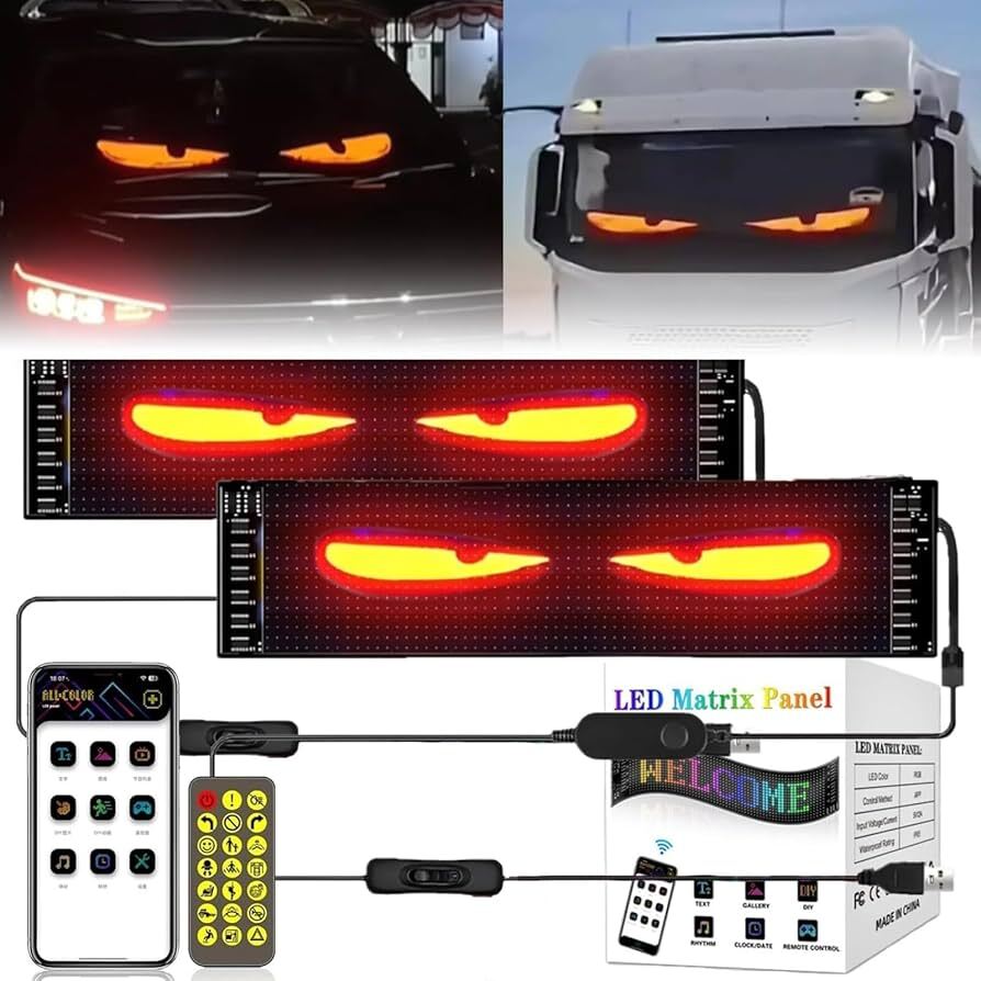 Amazon.co.jp: 車用デビルアイライト、車用LEDアイ2個
