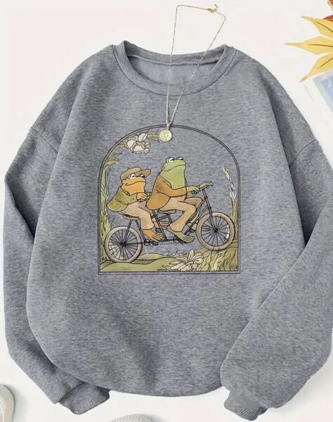 がまくんとかえるくん ふたりはいっしょ トレーナー スウェット グレー
