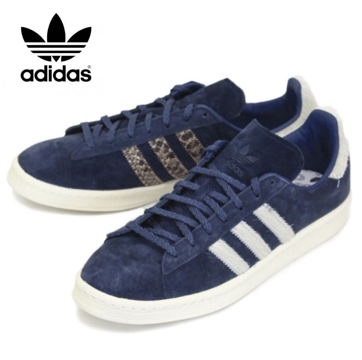 新品未使用 adidas【28cm】キャンパス 80s 定価13200円 ハラコ スエード 日本限定 レザー スニーカー アディダス CAMPUS 0406 ネイビー