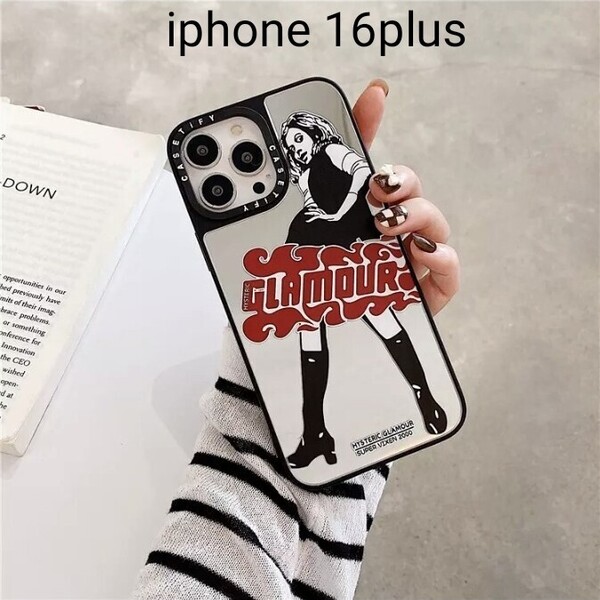 人気!iphone16plus ミラーシルバー スマホケース