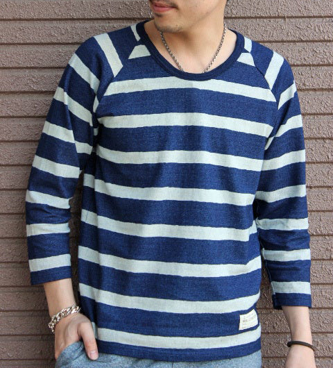 美品 JELADO ジェラード SAILOR MAN インディゴ ラグラン カットソー Tシャツ 38