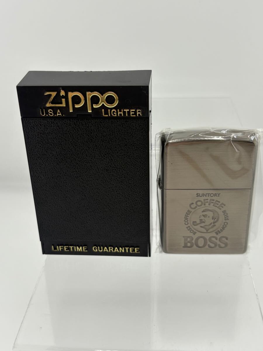 Zippo Gold Suntory Boss Coffee Rare Model Vintage 1995