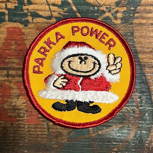 【USA vintage】ワッペン PARKA POWER パーカーパワー イヌイット アメリカ ビンテージ
