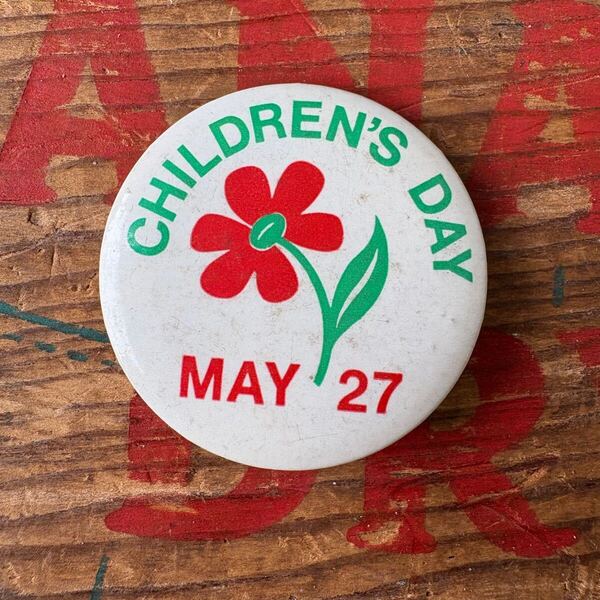 【USA vintage】PINBACK BUTTON 缶バッジ 花 アメリカ ビンテージ