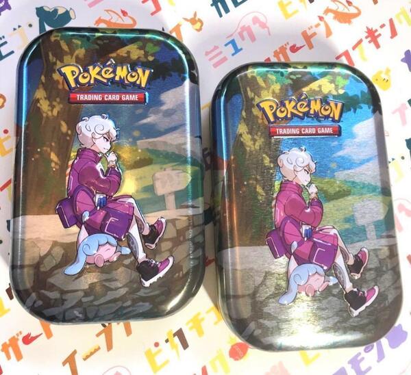 2個 海外限定 ポケモン ビート ミニ 缶 tin