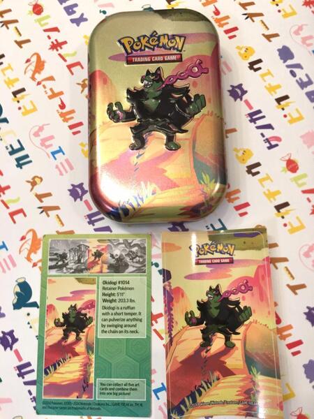 海外限定 ポケモン ミニ 缶 イイネイヌ + アートカード
