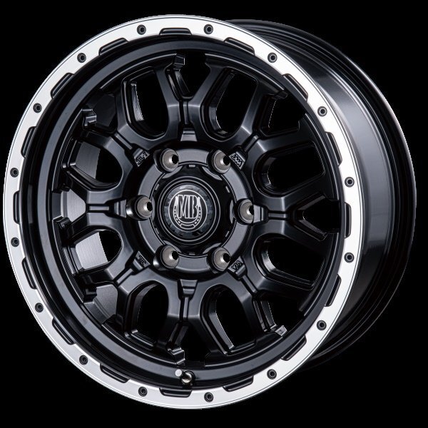 ハイエース MUD BAHN XR-800M MBK/RP リムポリ 15インチホイール4本セット 15-6.0 6-139.7+33 法人送料無料【個人宅不可】