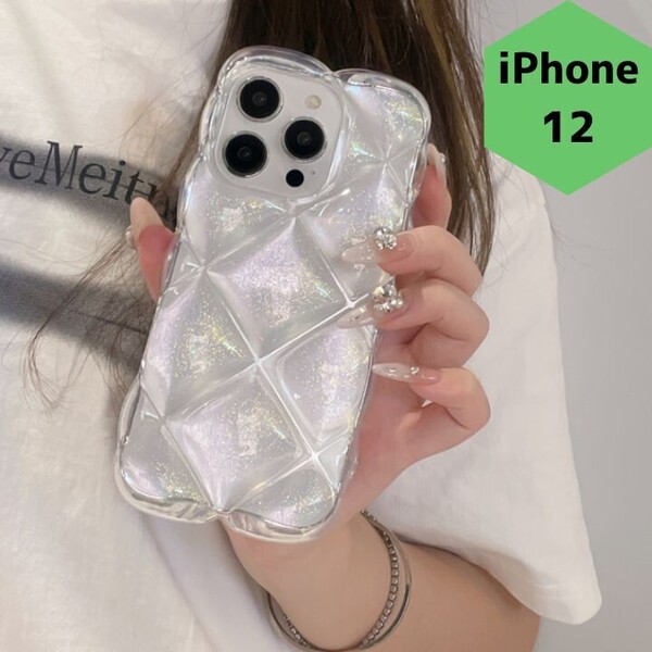 新品 iPhone12 ラメ キラキラ 可愛い スマホケース 透明 クリア