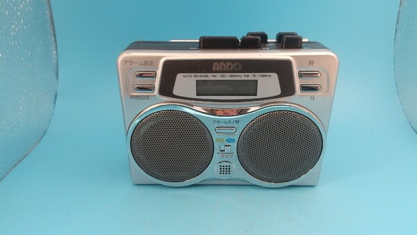 K2402 ANDO RC7-874D カセットプレーヤー / アンドー/AM/FM 簡易確認&簡易清掃&再生&音出しOK 現状品 送料無料